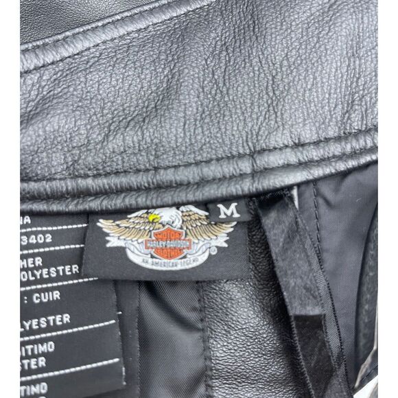 Harley Davidson Leather Chaps Women's Medium Genuine Leather HD Riding Chaps - Picture 4 of 4